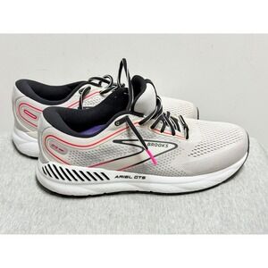 Brooks Ariel GTS‎ 23 Women's Wide Running Shoes White Pink Black Size 9 EUC